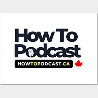 How To Podcast with mic Posters and Art